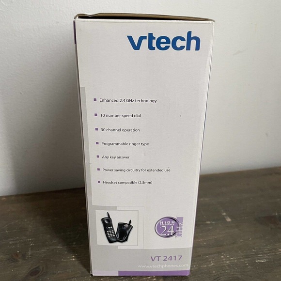 Vtech Cordless Telephone with Base New in Box VT2417 High Frequency 2.4 GHz - Picture 2 of 7